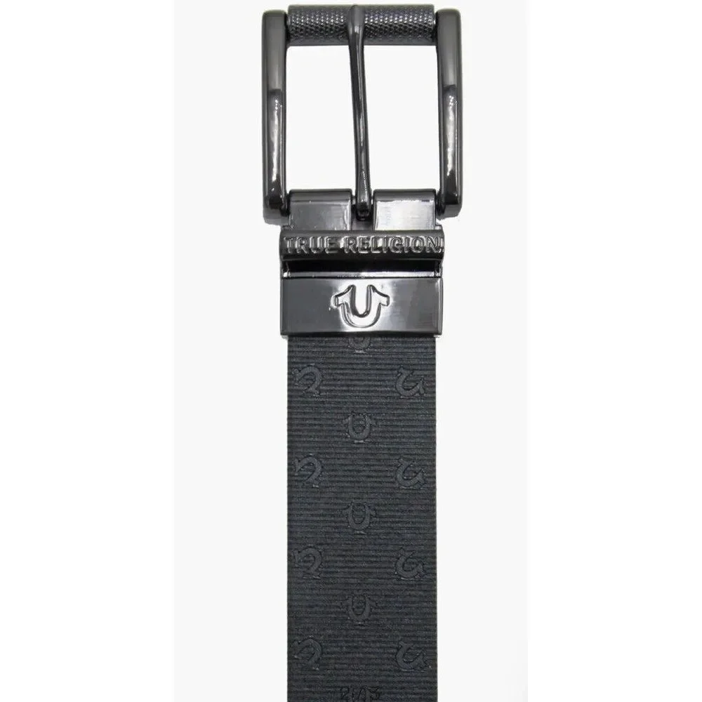 New $50 True Religion Mens Lumin II All Over Horseshoe Reversible Belt Size‎ 40